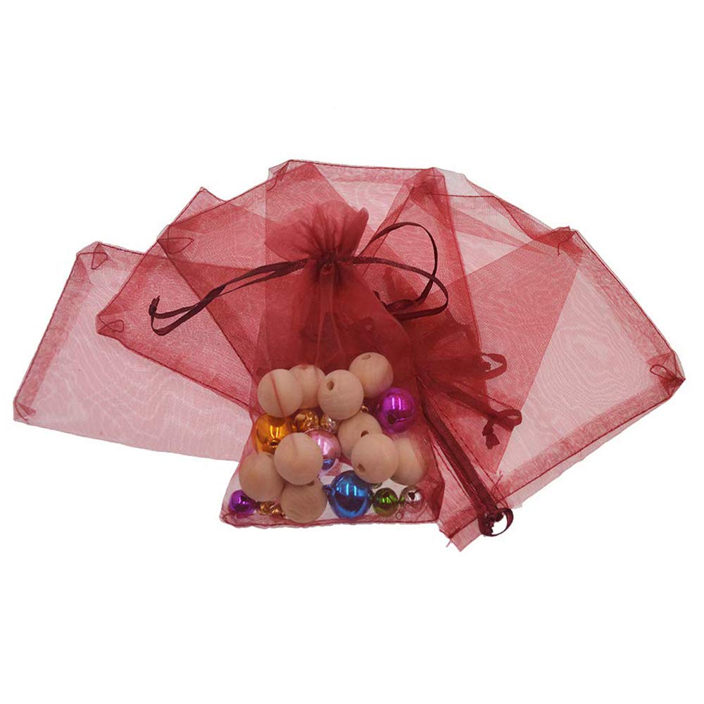 Dealglad - Set de 100 bolsitas de organza, con cordón, adecuadas para fiesta, boda, regalos