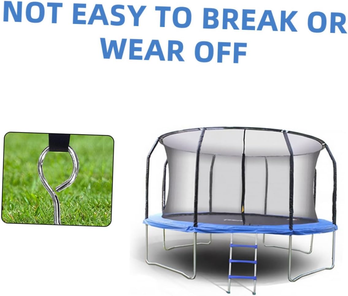 TOYANDONA 4pcs Heavy Duty Spiral Tent Stakes for Camping Beach and Garden – Sturdy Iron Ground Anchors for Tents Canopies and PET Securing