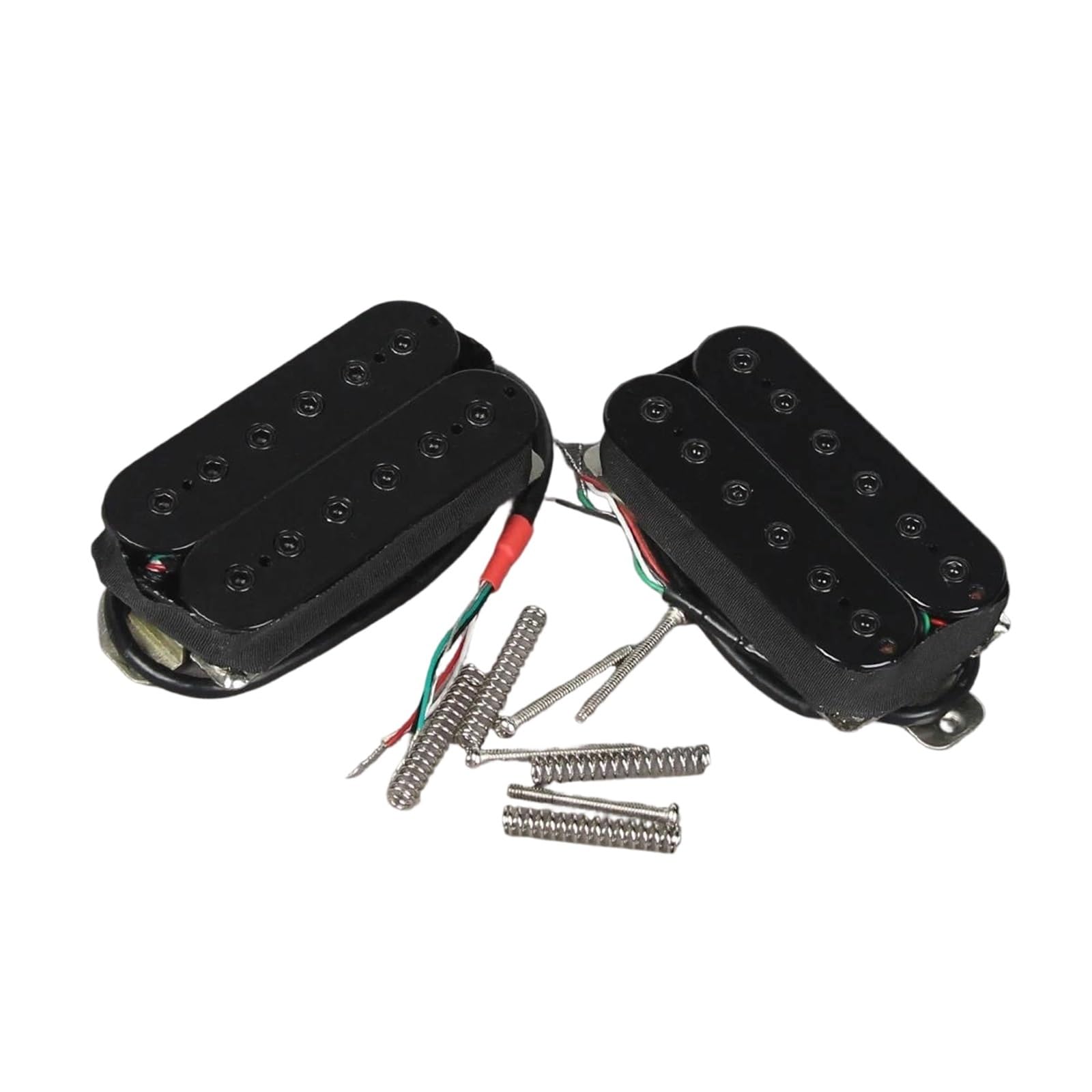 Repuestos Para Pastillas De Guitarra Humbucker Alnico 5 | Juego de puente de cuello de pastilla de 2 piezas negro para accesorios de piezas de guitarra