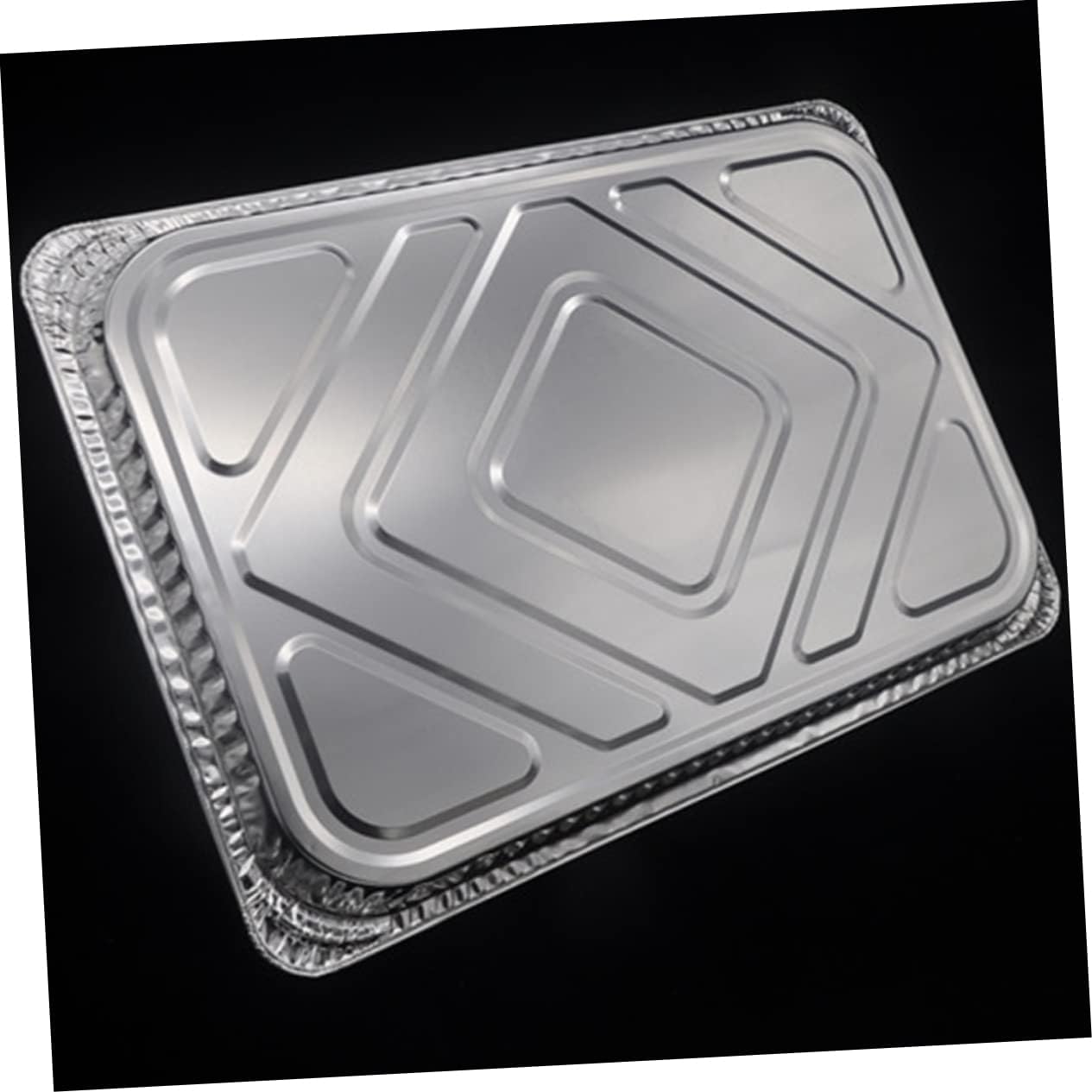 PRETYZOOM Grill Accessories Set 10pcs Aluminum Foil Trays Grease Pan Liners Easy to Clean BBQ Pans