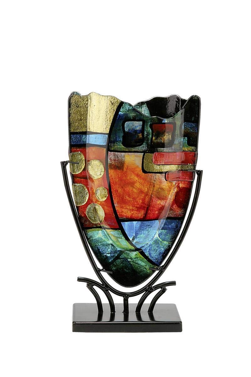 GILDE GLAS art Designer Vase Decorative Object Handmade Glass Height 47.5 cm