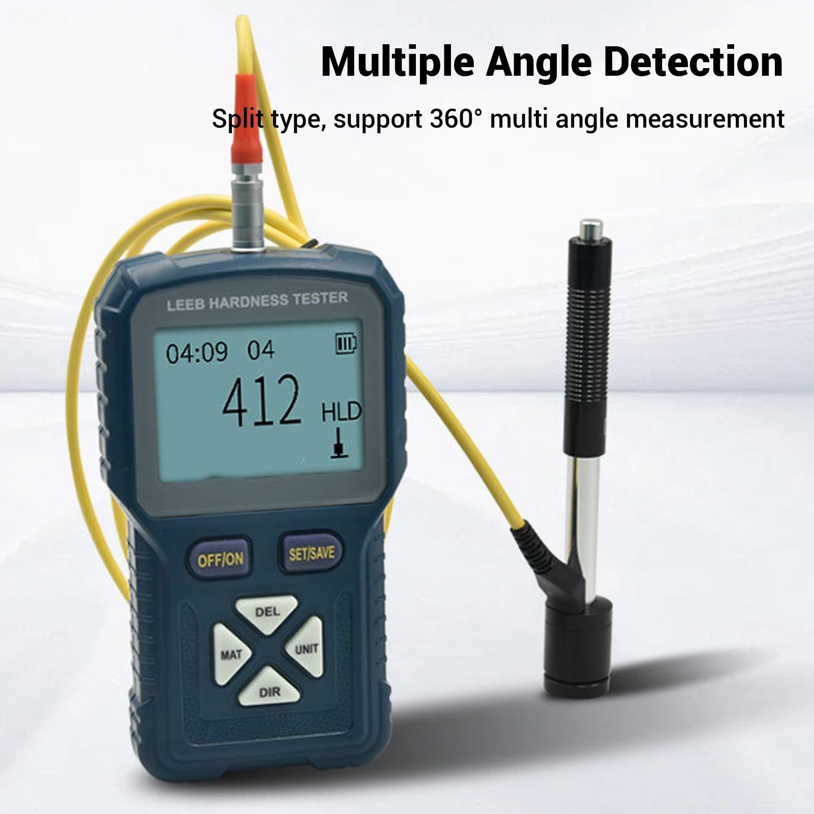 Durometro Digitale Portatile per Metalli Acciaio Rame Ottone Ghisa Alluminio Display LCD Batteria Ricaricabile