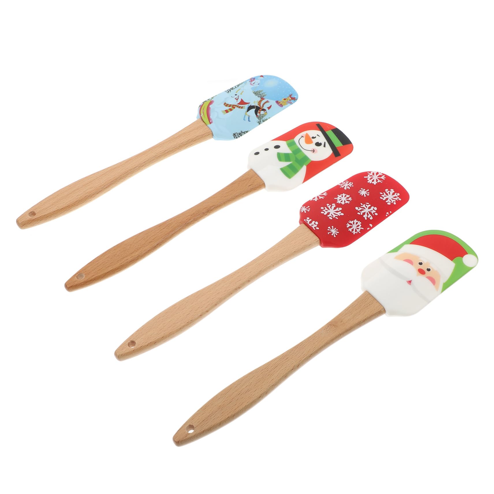 GLEAVI 4pezzi Spatola in Silicone per Torta Raschietto per Crema Manico Strumento da Cucina per Cottura Spatola per Uso in Cucina Utensile per Forno