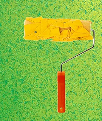 DECORNOW Rubber and Cloth Ragging Wall Painting Texture Roller with Handle for Walls Decoration (9 Inches, Multicolor)