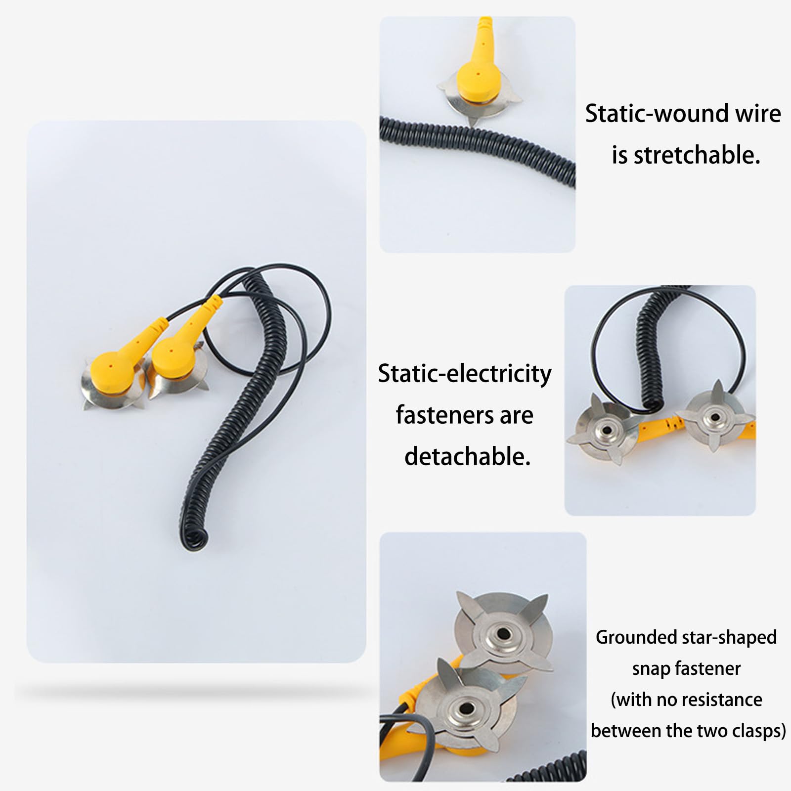 Elektrostatisches Handgelenk Elektrostatisch Kabellos Verstellbar Entladungskabel Band Zubehör ESD Band
