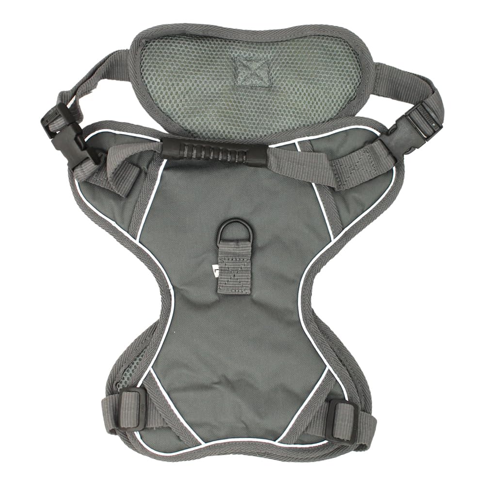 Pawpourri Grey Harness for Medium Size Dogs | Oxford Fabric, 4 Adjustable Buckles | Dog Chest Belt for Small Dogs - (Medium, Grey) (B0CT8VTCJD) Amazon Price History, Amazon Price Tracker