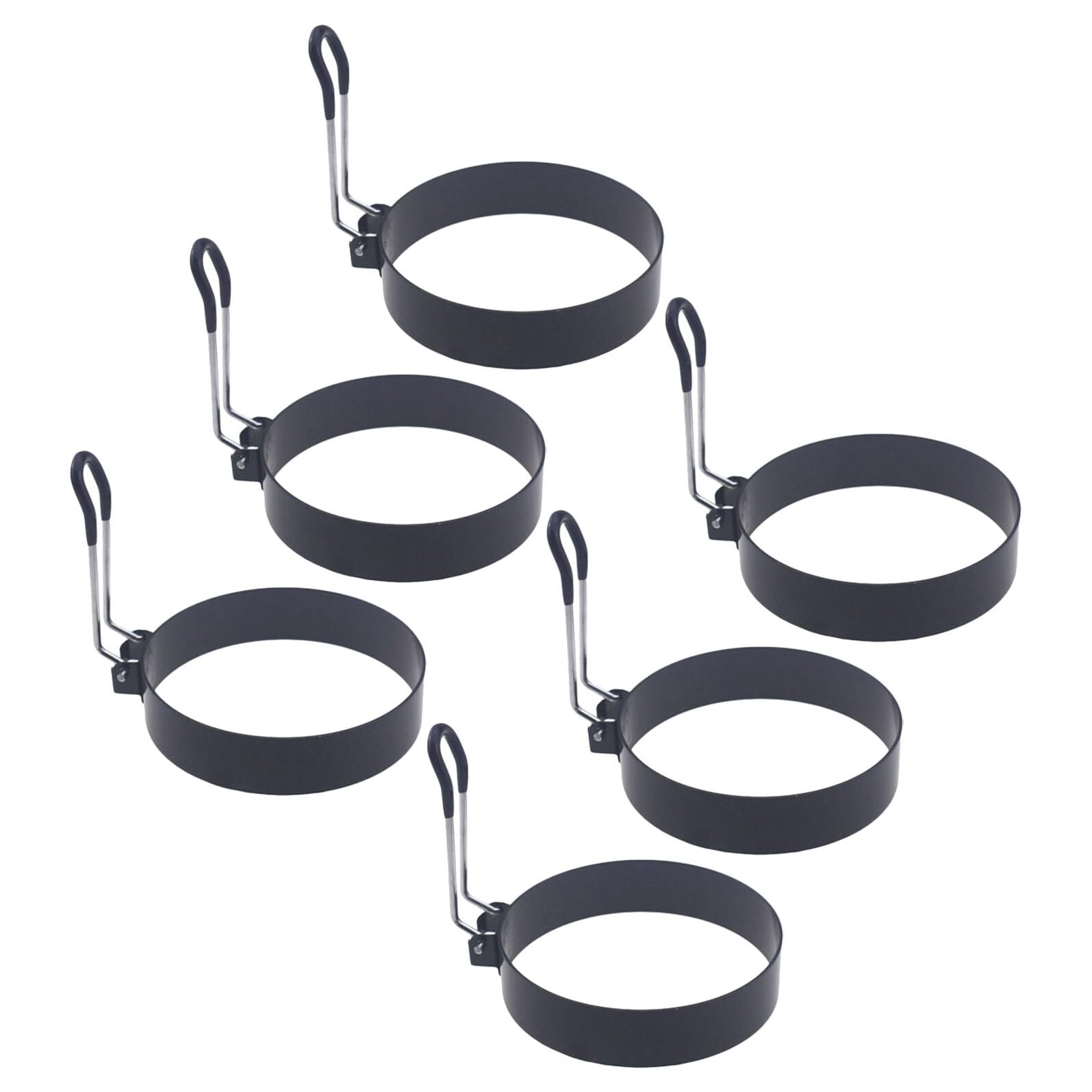 Anillos para huevos fritos de acero inoxidable Toyvian, moldes para desayunos y tortitas redondas