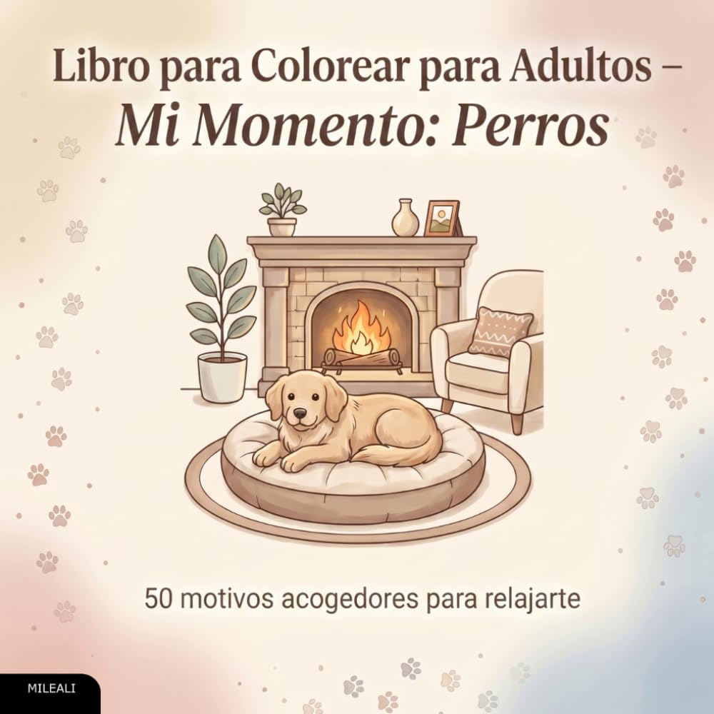 Libro para Colorear para Adultos – Mi Momento: Perros: 50 diseños acogedores para relajarte