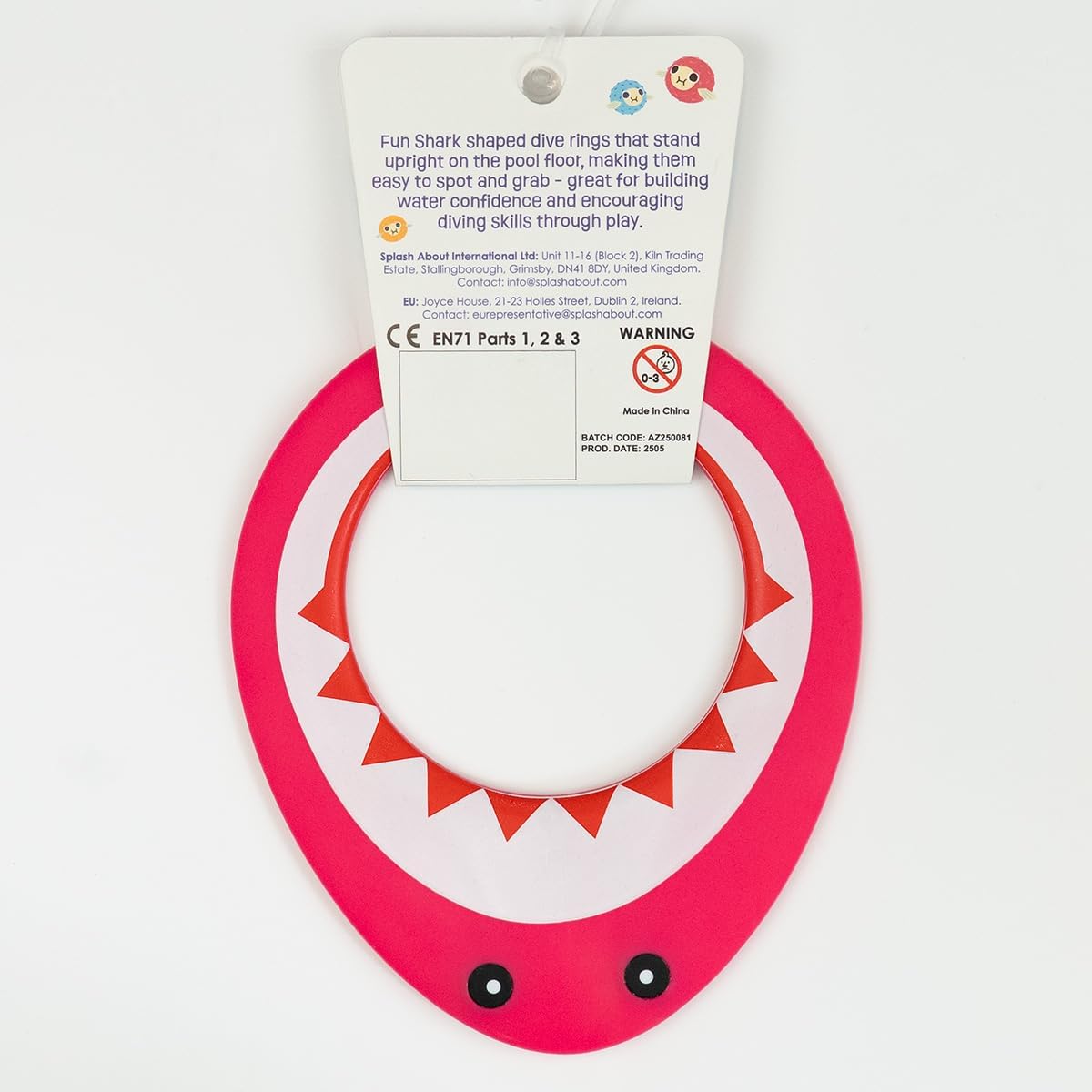Splash About Shark Dive Ring (Bright Pink)