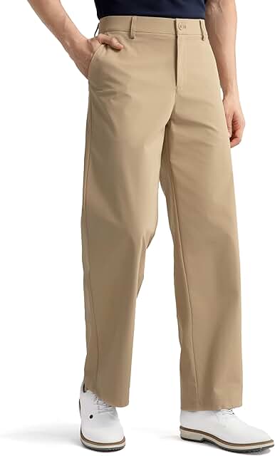 HISDERN Flex 505 Men's Relaxed Fit Golf Pants Stretch 30