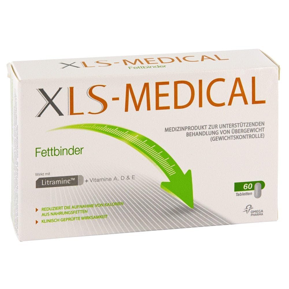 XLS MEDICAL Fettbinder mit Litramine zur unterstützenden Behandlung von Übergewicht - 1er Pack (1 x 60 Stück)