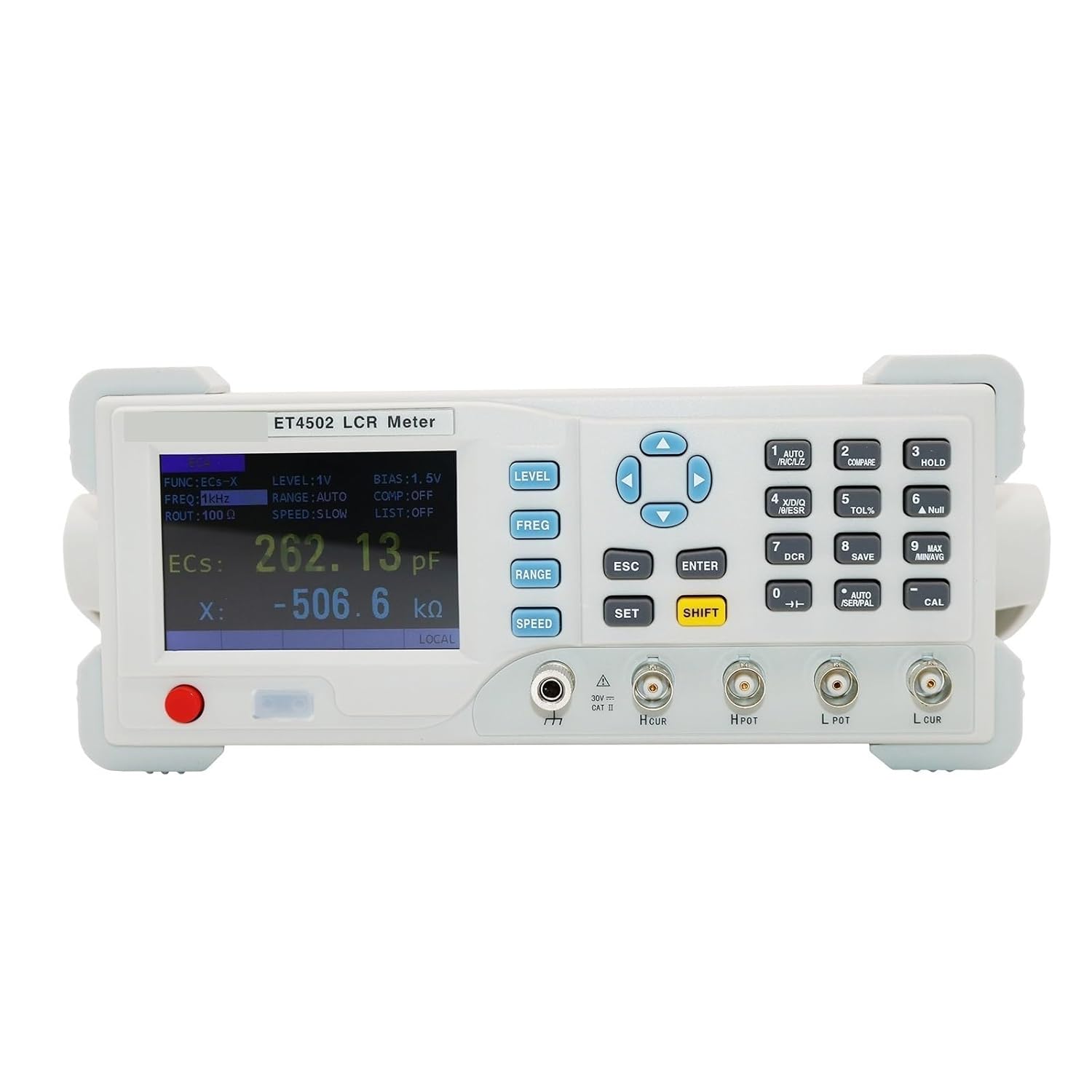 Capacitance Meter, Professional LCR Meter Multimeter Digital Capacitor Tester Desktop Bridge 10Hz~100kHz Capacitor Check(ET4510)
