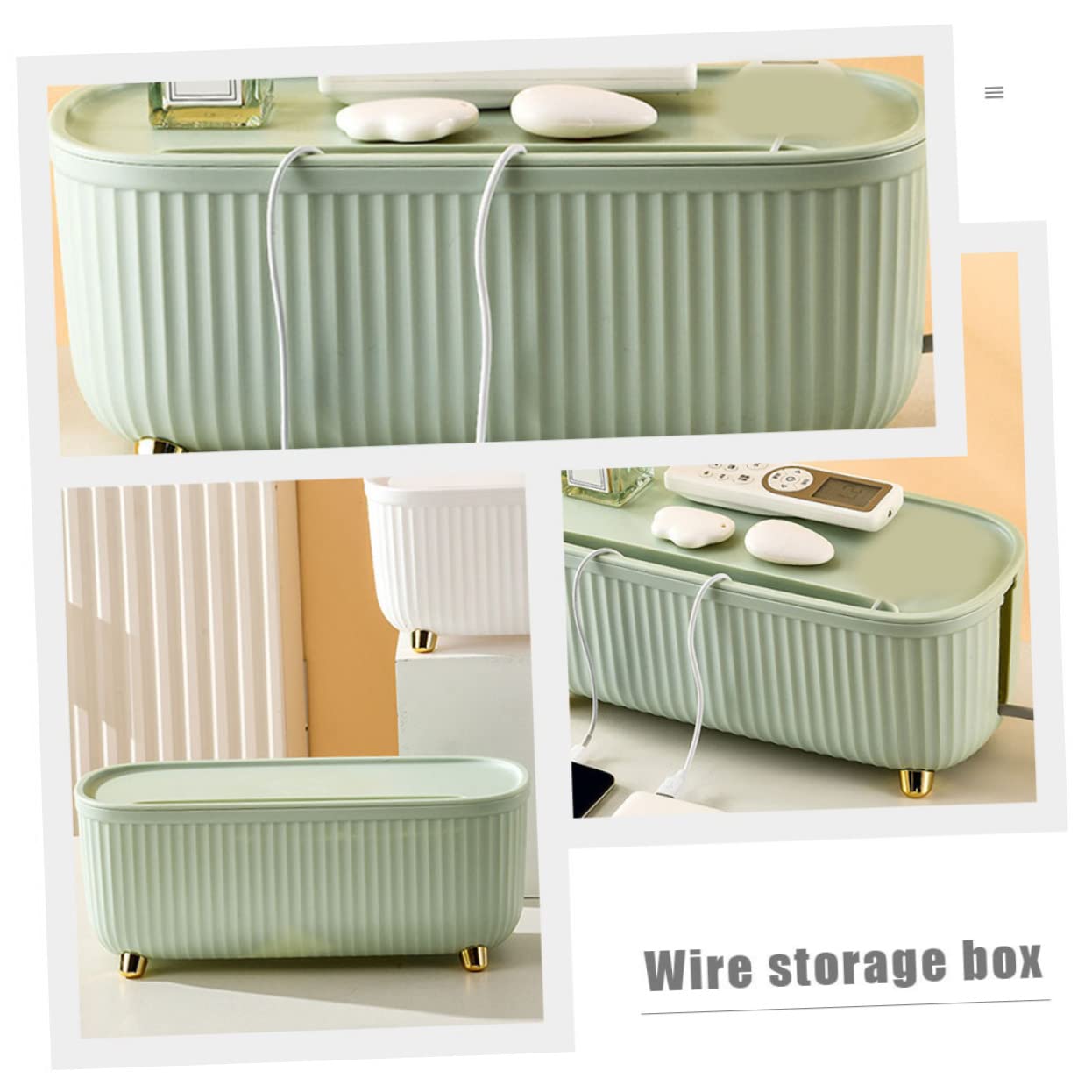 Kabel Organizer Box mit Deckel Effiziente Kabelmanagement Lösung für Schreibtisch und Zuhause aus Robust mit Öffnungen für Mehrere Kabel Effektive Wärmeableitung Praktische