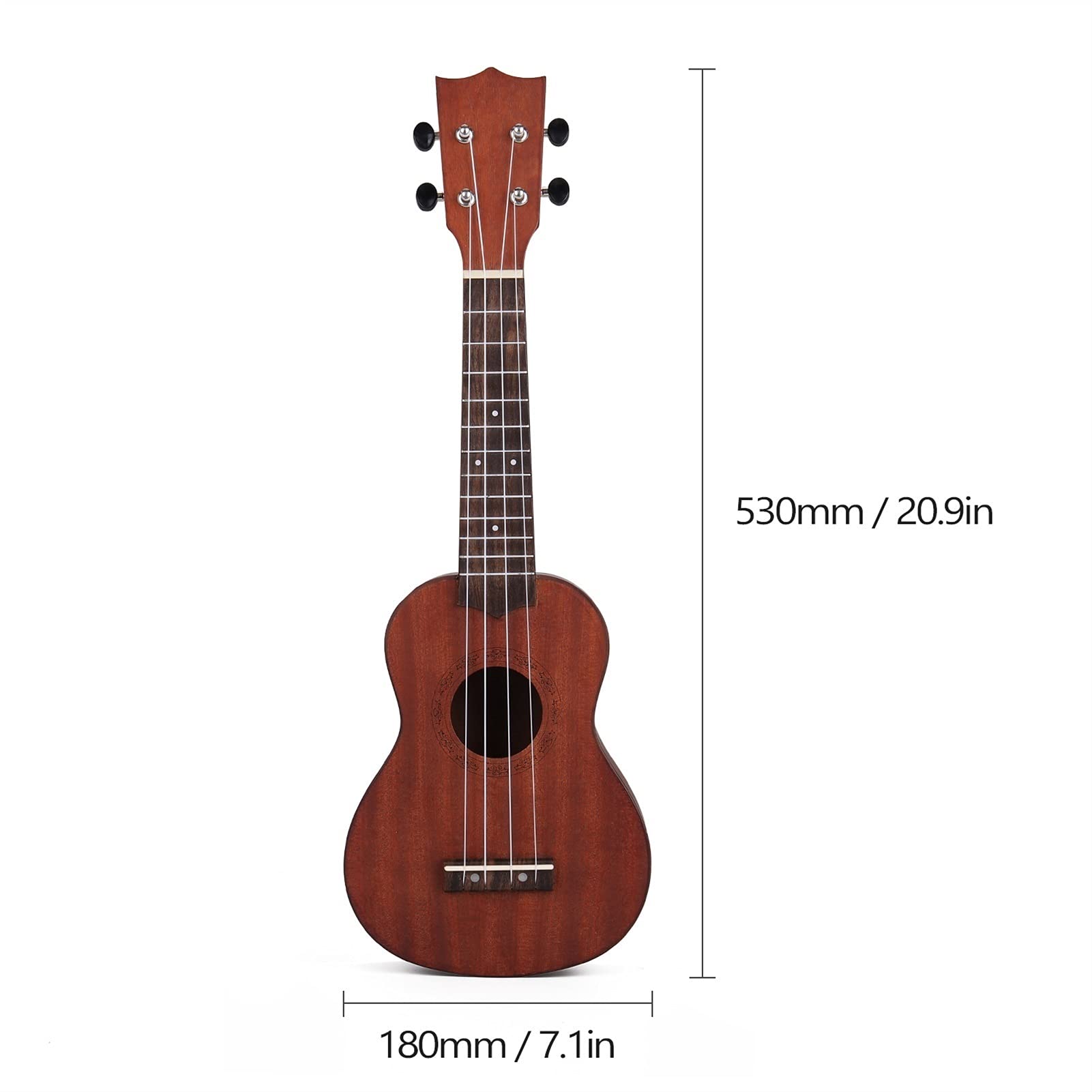 21-calowy Drewniany Ukulele 4 String Przenośny Instrument Gitary Dla Dzieci Dla Dzieci Wybierają Instrumenty Strunowe Mini Gitary Ukulele Tenoro (Color : Shabili wood)