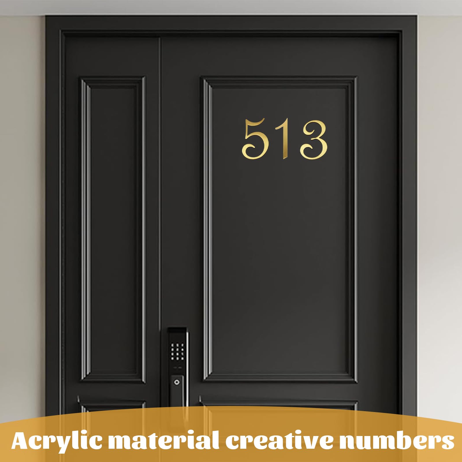 20 Pezzi Numeri Adesivi Numero Civico Esterno, Numeri 3D 5cm per Cassetta Postale 0-9, Creativi Adesivi Indirizzo Dorati per Porta, Adatti per Appartamento Casa e Ufficio
