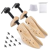 Shoe Stretcher&comma;Pair of Wooden Shoe Stretcher for Women and Men Adjustable in Length and Width&period;