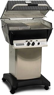 review Broilmaster P3-SX Super Premium Propane Gas Grill On Stainless Steel Cart