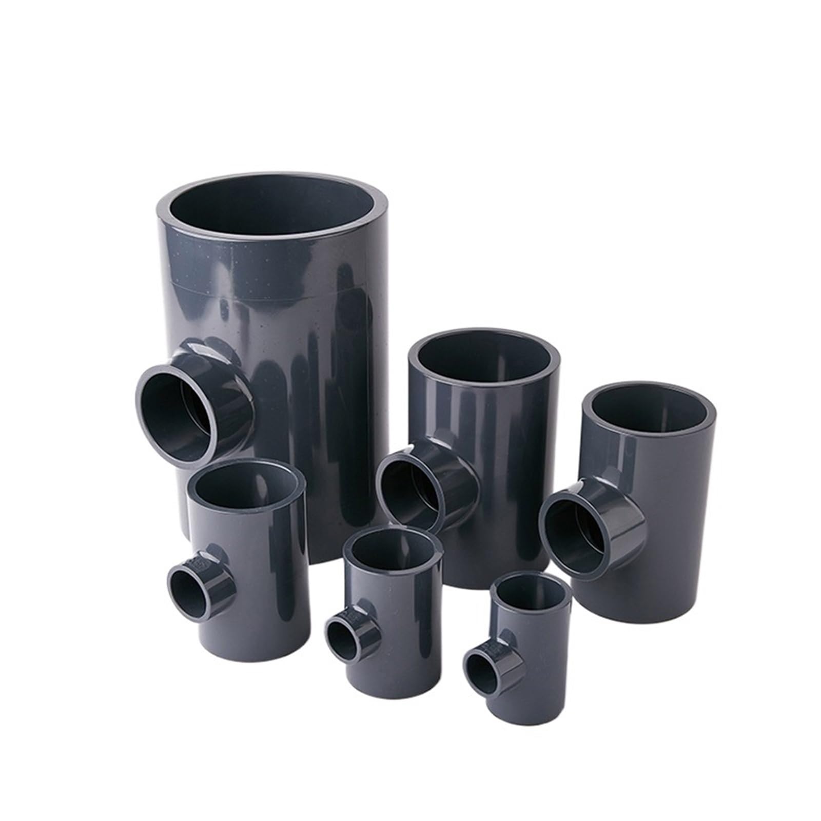 T-Stück Rohr Fitting Reduzierende 3-Wege-Verbindung, PVC-Rohrverschraubung, Gartenwasser-Aquarium-Verbindung, DIY, verdickte PVC-Reduzier-T-Stücke(ID 75X32mm)