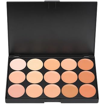15 Colours Concealer Palette Concealer Cream Concealer Pen Ultra Cover Cream Contour Set Makeup Palette for Covering Highlighting and Contouring 15 Colours