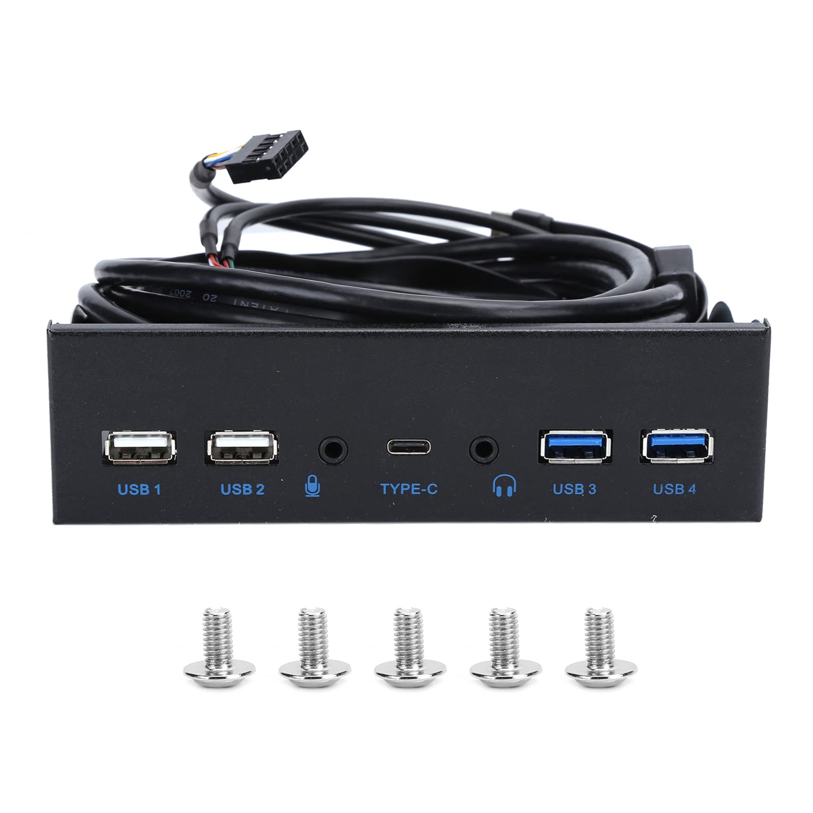Interfejs audio USB 3.0, 2 porty, USB 3.0, 2 porty, USB 2.0 High-Definition interfejs audio z wejściem audio HD i mikrofonem do komputera, komputera stacjonarnego,