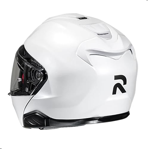 Miniatura 3 de Casco modular sólido HJC RPHA 91 para motocicleta con visor HJ-37 Pinlock, aprobado por DOT (Blanco, Grande)