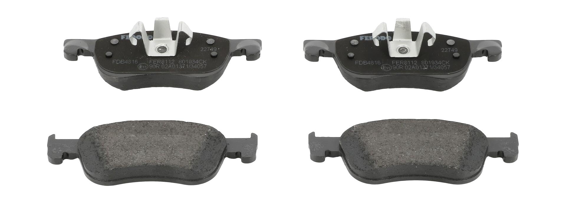 FERODO Brake Pads | FDB4816 | Front | for FORD FIESTA VII 2017- | OE-Matching Quality | Eco-Friction Fuse+ Technology