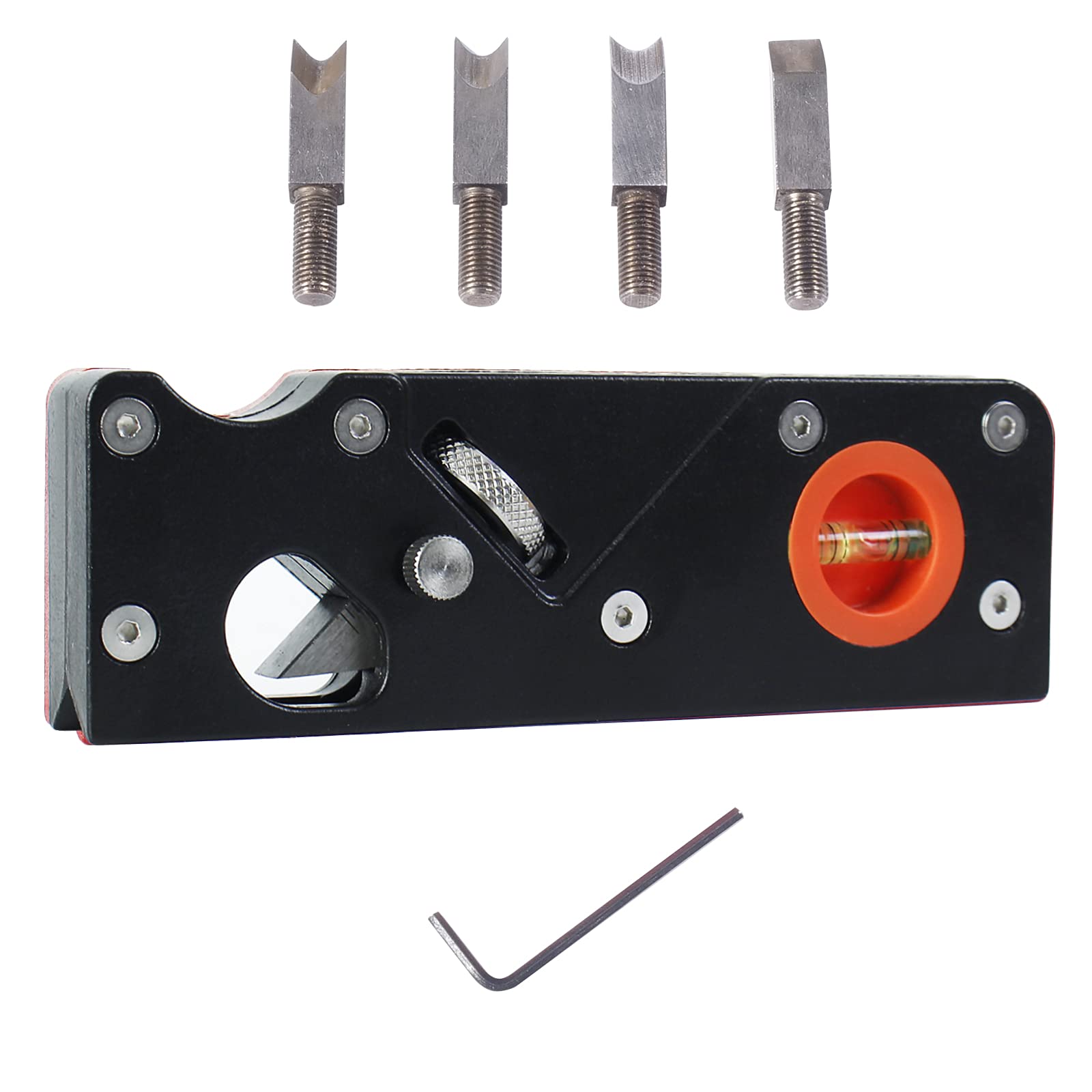 Chamfer Plane for Wood,Woodworking Hand Planer for Quick Edge Planing and radian Corner Plane Trimming,Four siaeTypes of Cutter Heads,Woodworking Tools for Professional Woodworkers and Beginners