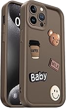 Funda para OPPO Reno8 T 4G - Carcasa 3D Osito Sonrisa Diseño Cute Silicona, Protección Cámara Femenina Mujer Antichoque Cover (Brown)