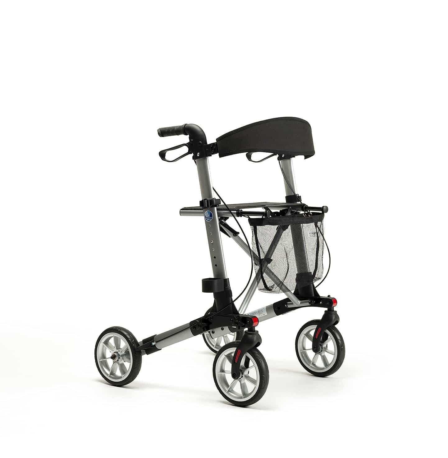 StelComfort Rollator Quadri Light Rollator, Silber, Aluminium, Erwachsener und Senior, 80,5-93 cm Griffhöhe, 130 kg Max. Gewicht des Benutzers