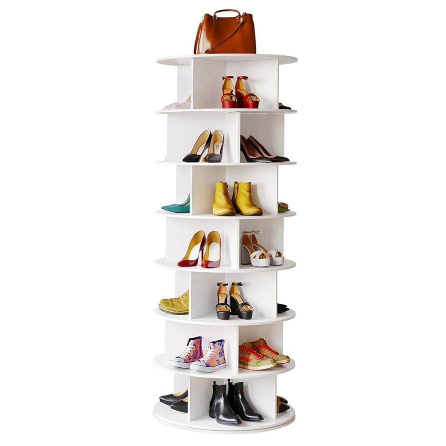Amazon.com: SpaceAid Cross Style 7-Tier Rotating Shoe