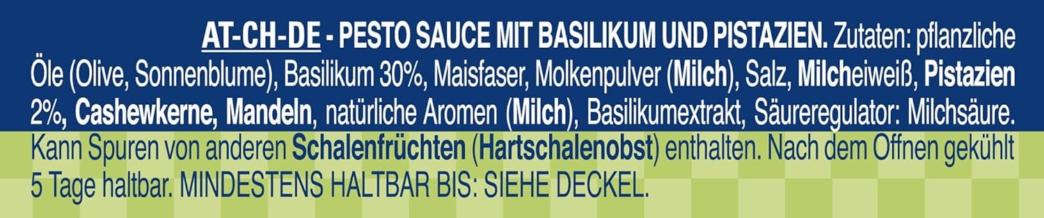 Italian Gourmet Pesto basilico e pistacchio 12 x 195g, Pastasauce cremig