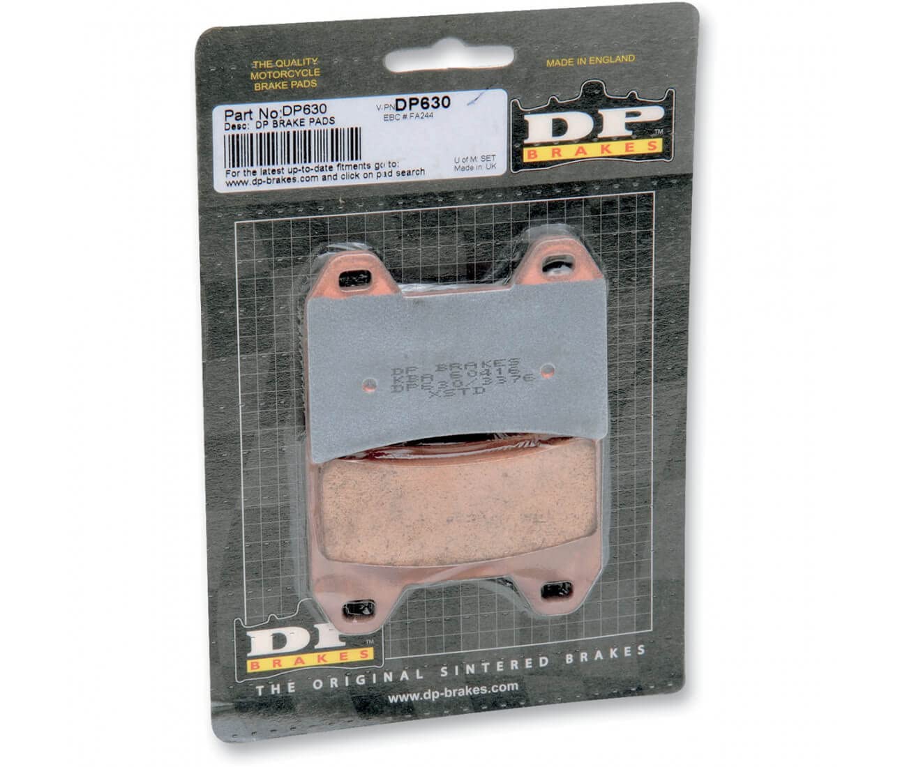 Plaquettes frein avant DP630 résoud le manque de mordant V7