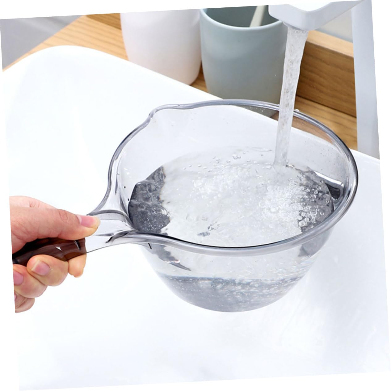 PRETYZOOM 6piezas Cucharón De Agua Mango Para Cocina Baño y Jardín Utensilio Práctico Para y Lavar Vegetales