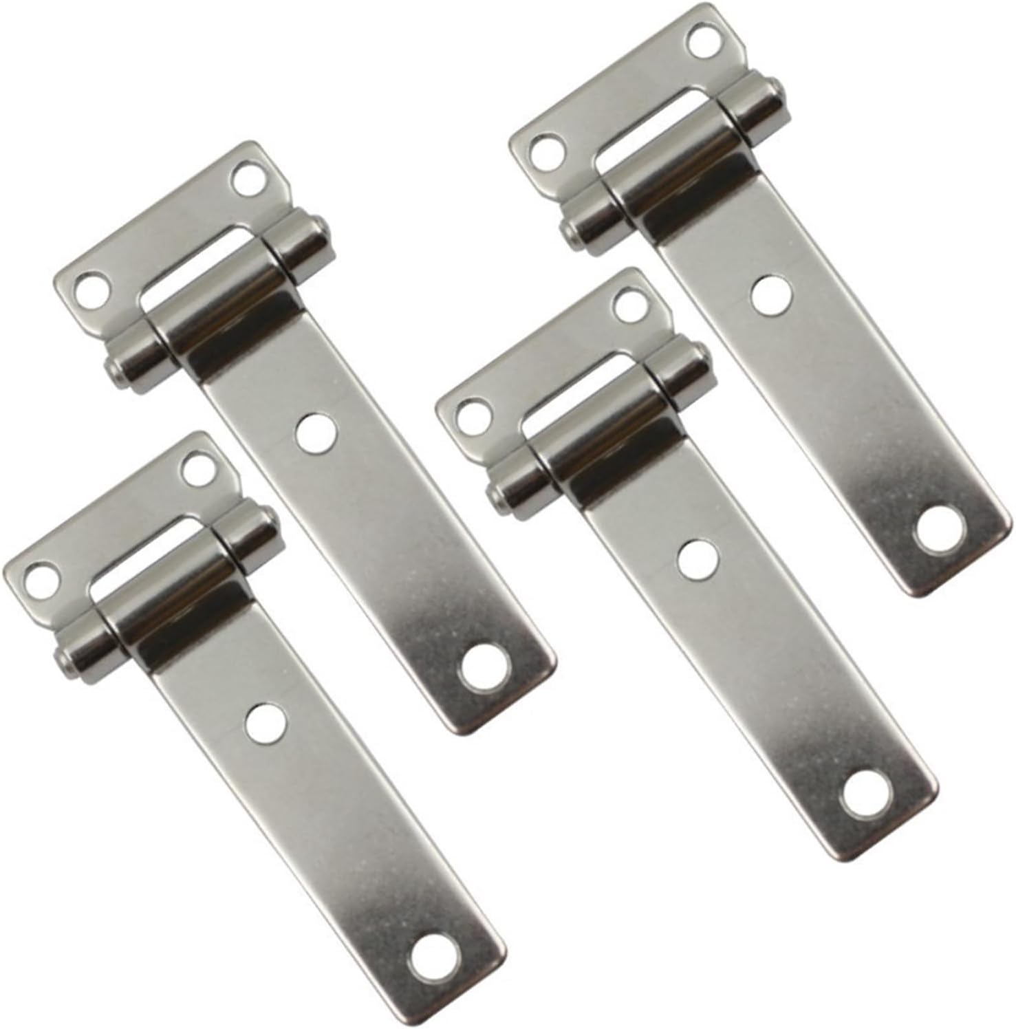 Hinges,Door Hinges Internal, 4Pcs Marine Grade Stainless Steel T-Shaped Container Hinges, Truck Deck Door Hinges, Used in Ships, Containers, Etc