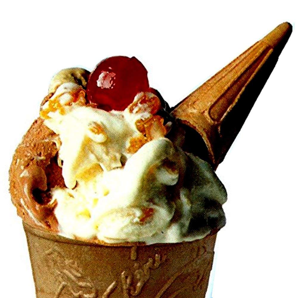 Oblea para helado con forma de punta de cono 1000 g, color neutro