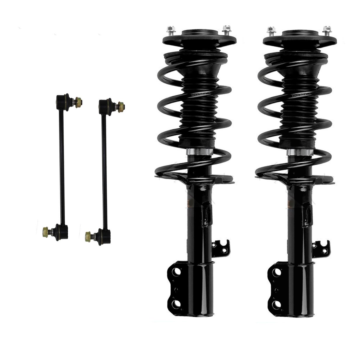 Detroit Axle - Front Strut w/Coil Spring + Sway Bars Replacement for 2005-2010 Scion tC - 4pc Set