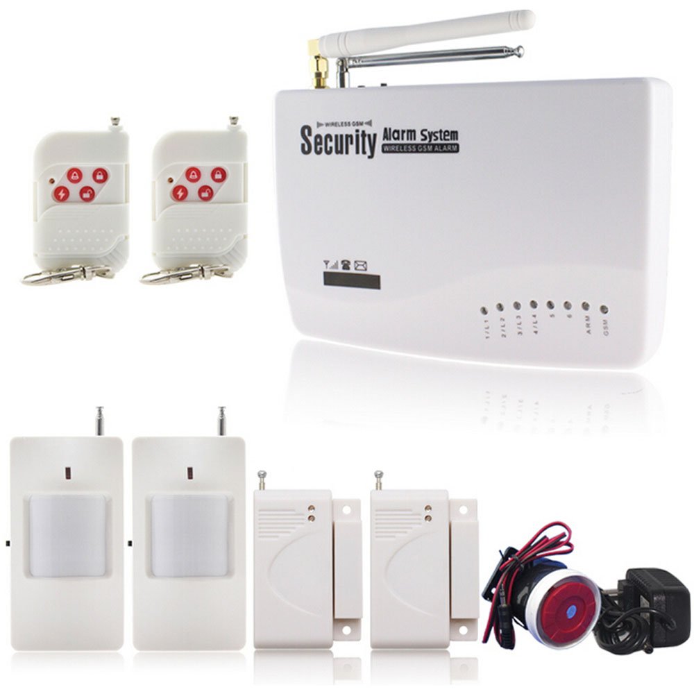 Doble puerta ventana Detector de movimiento inalámbrico sensores mando a distancia casa GSM alarma de seguridad antirrobo