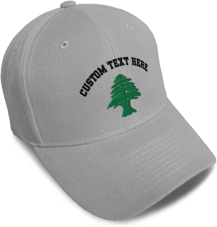Speedy Pros Baseball Caps for Men & Women Embroidered Lebanon Flag Tree Seal Embroidery Ladies & Men Baseball Hats