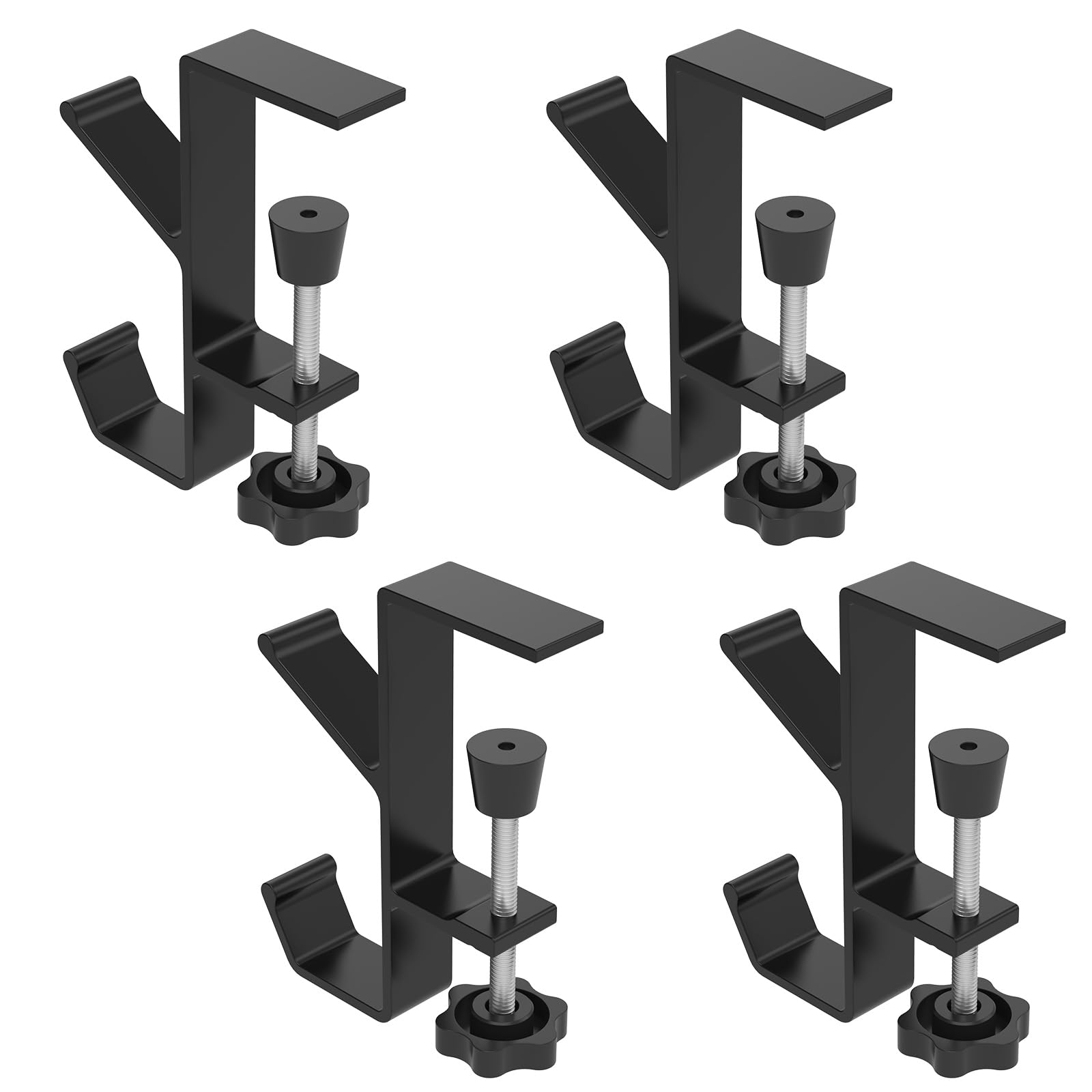 8Pcs Fireplace Stocking and Garland Hanger, 0.3"-2.1" Adjustable Double Hooks Stocking Hangers, Aluminum Heavy Duty Christmas Stocking Holders, Mantel Hanger Hooks for Home Party Decoration(8PCS)