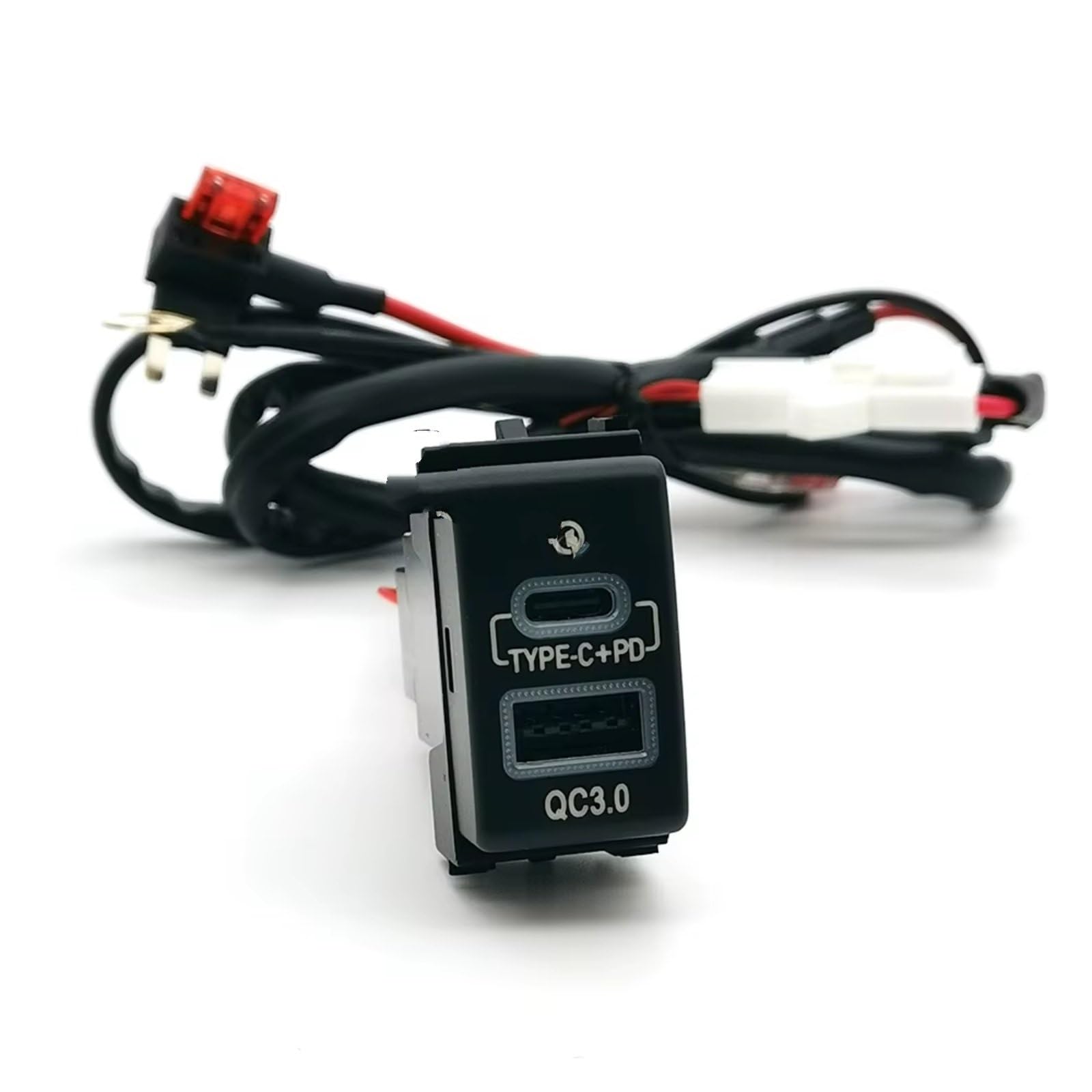 Puerto USB Consola Central Compatible con Nissan para Patrol para Y62 Coche Cargador PD Carga QC3.0 Adaptador Carga Teléfono Botón Salida Puerto USB AUX Repuesto