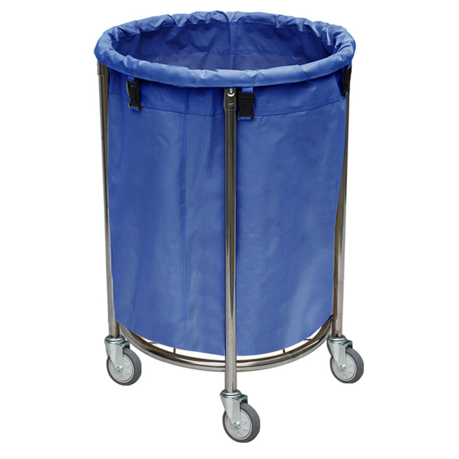 SFSLBFB Heavy-Duty Laundry Basket Cart with Wheels, Stainless Steel Reinforced, Large Capacity for Commercial Use