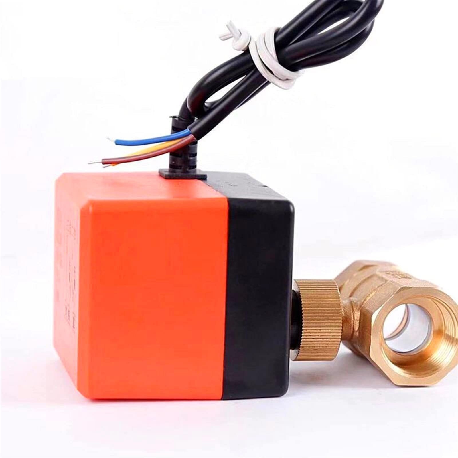 DN15 / DN20 / DN25 zmotoryzowany elektryczny 2-drożny 3-drożny mosiężny zawór kulowy DN20 AC 220 V 3-przewodowy - z kablem uruchamiającym do gazu, wody, oleju, 1 sztuka (3-WAY-220V, DN20)