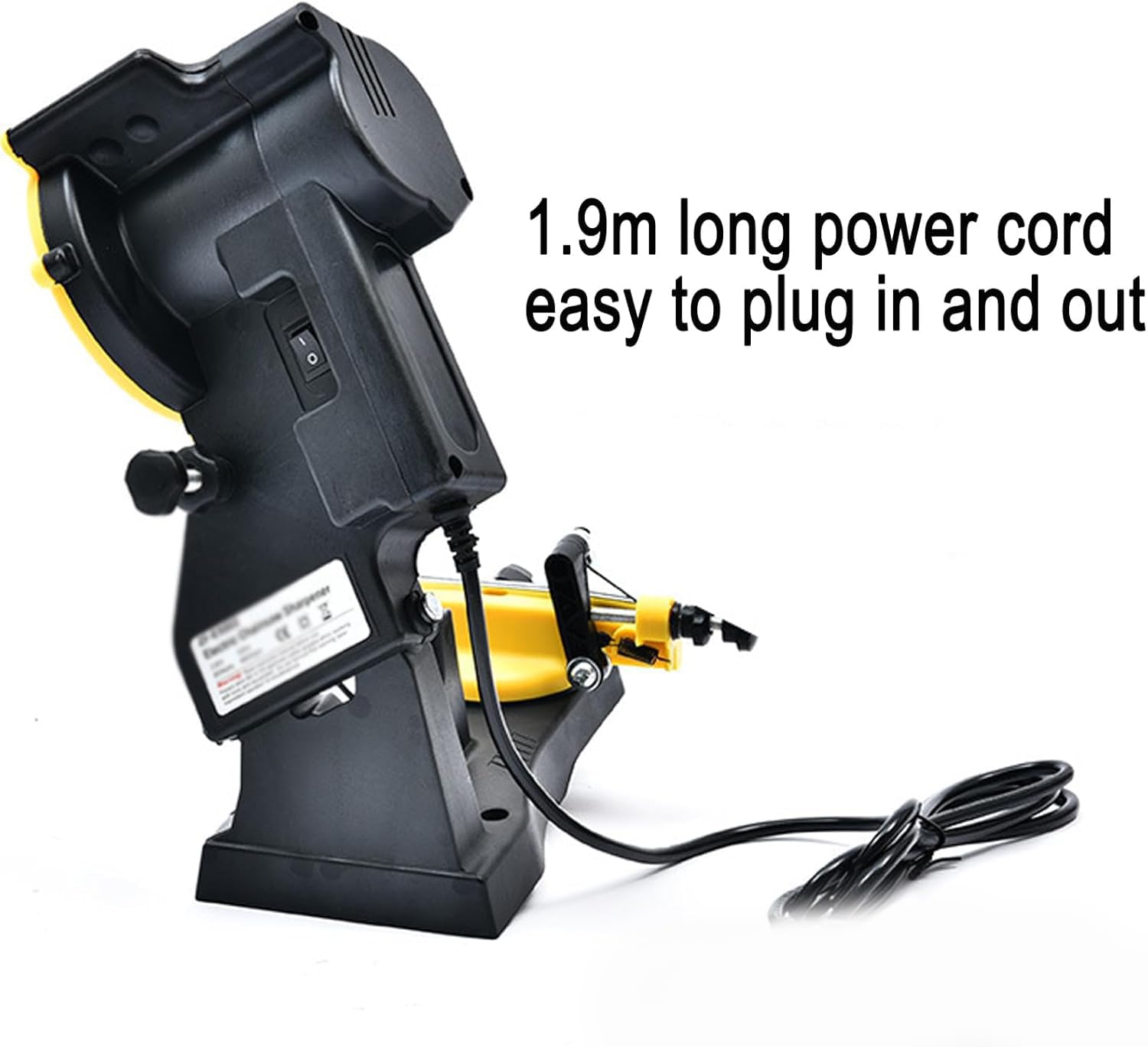 Affilacatene Elettrico per Motosega con Angolo di affilatura Regolabile, Include 10 Dischi abrasivi, Design Compatto per Una Manutenzione efficiente della Catena.