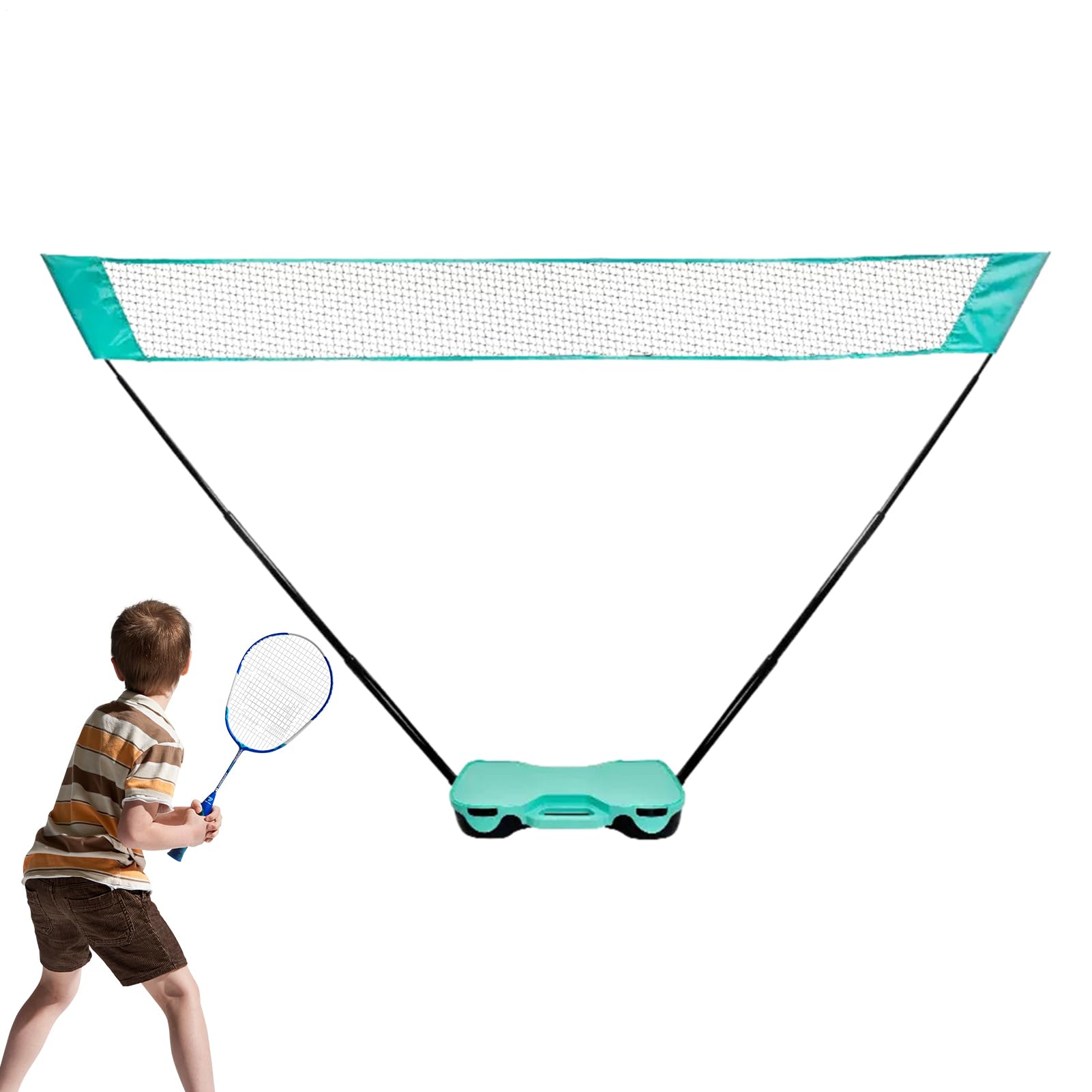 Red de Voleibol Portátil con Soporte Base de Almacenamiento para Equipo de