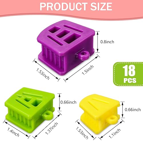 Miniatura 10 de Chengu Bloques dentales de mordedura de todos los tamaños, accesorios de silicona para niños y adultos, bloques de mordedura dental, varios tamaños