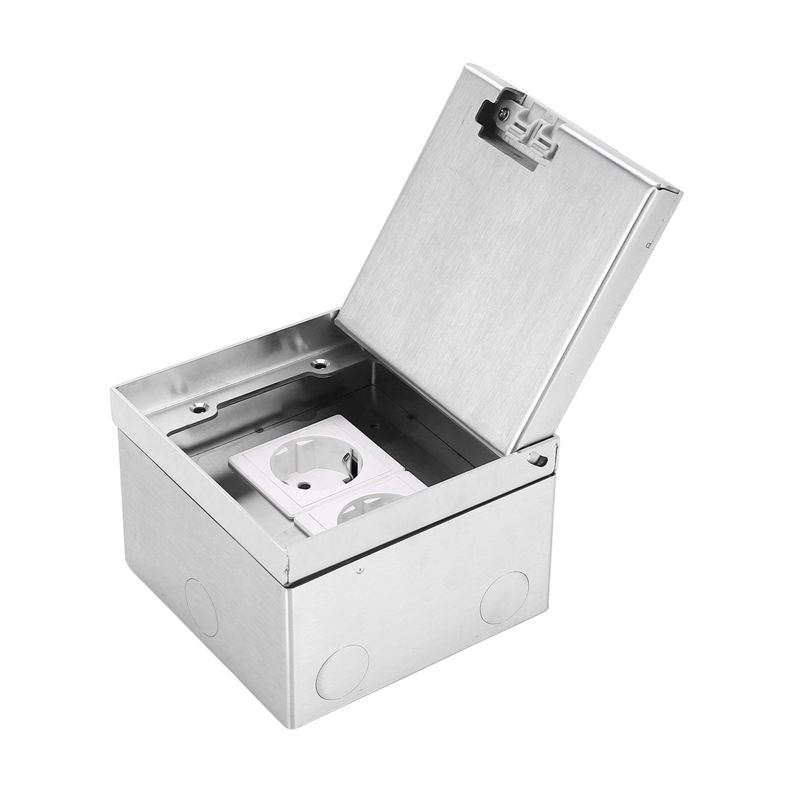 Presa Pavimento 16A Incasso a Pavimento con Doppia Presa, Presa Elettrica Incorporata CA 250 V Scatola di Copertura Presa Impermeabile Nascosta per Pavimenti Piani Cucina