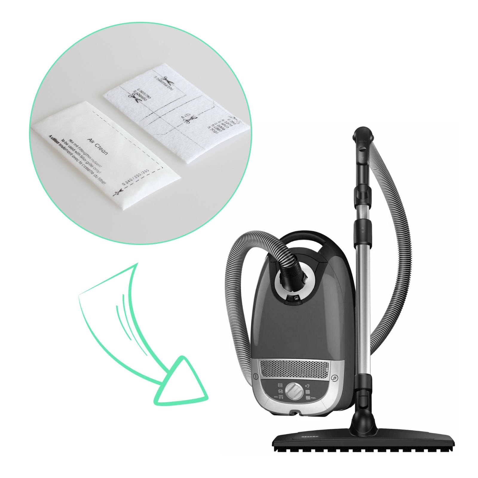 10 filtrów do odkurzacza Miele, filtr kompatybilny z Miele Complete C1, C2, C3, Compact C1/2, Dynamic U1, S8340, S200-S899, (5 x filtr ochronny silnika i 5 x filtr powietrza wylotowego do odkurzacza)
