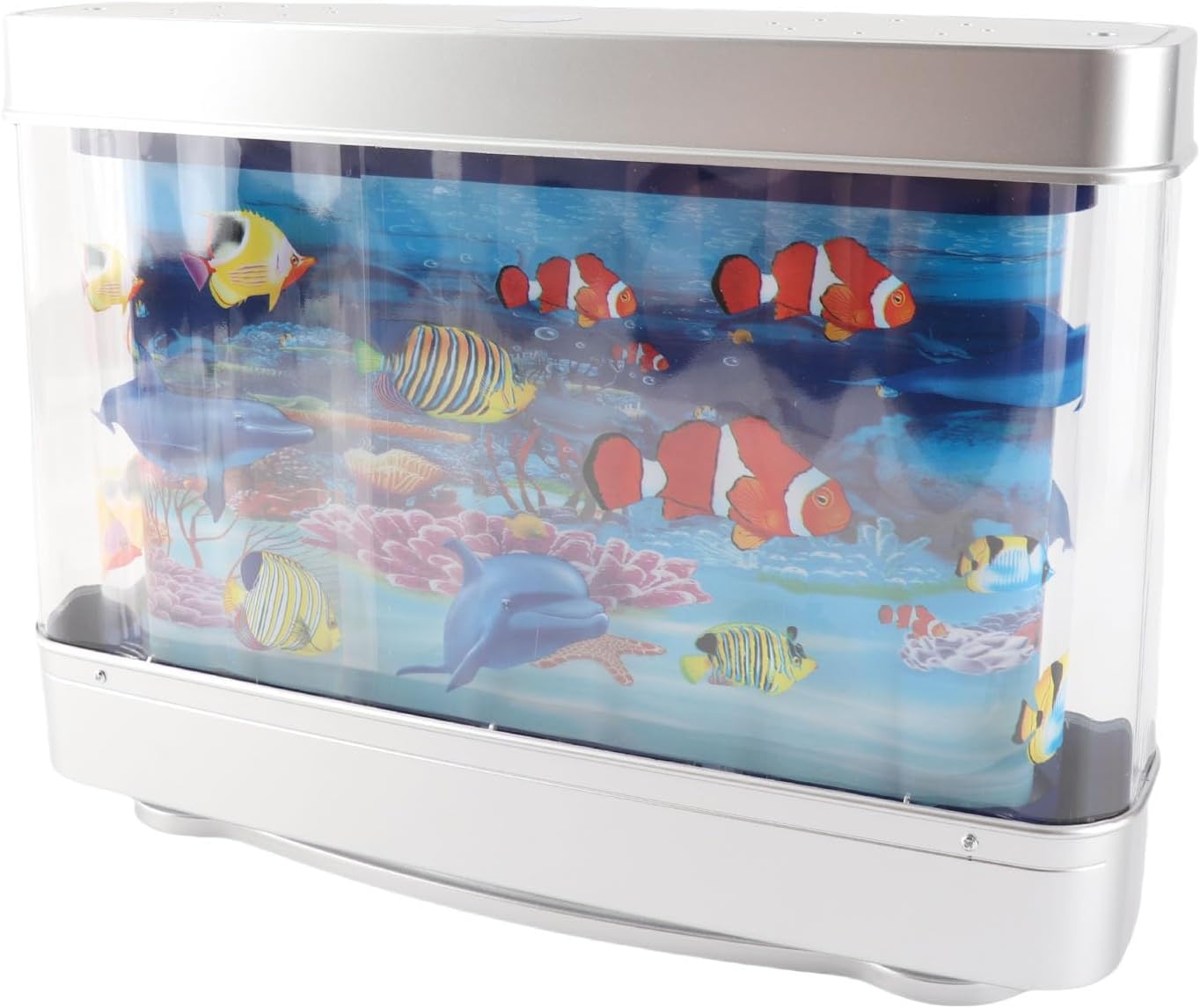 Fake Fish Tank Lamp Mini Decorative Tropical Fish Artificial Aquarium Night Light with Moving Fish for Kids Baby