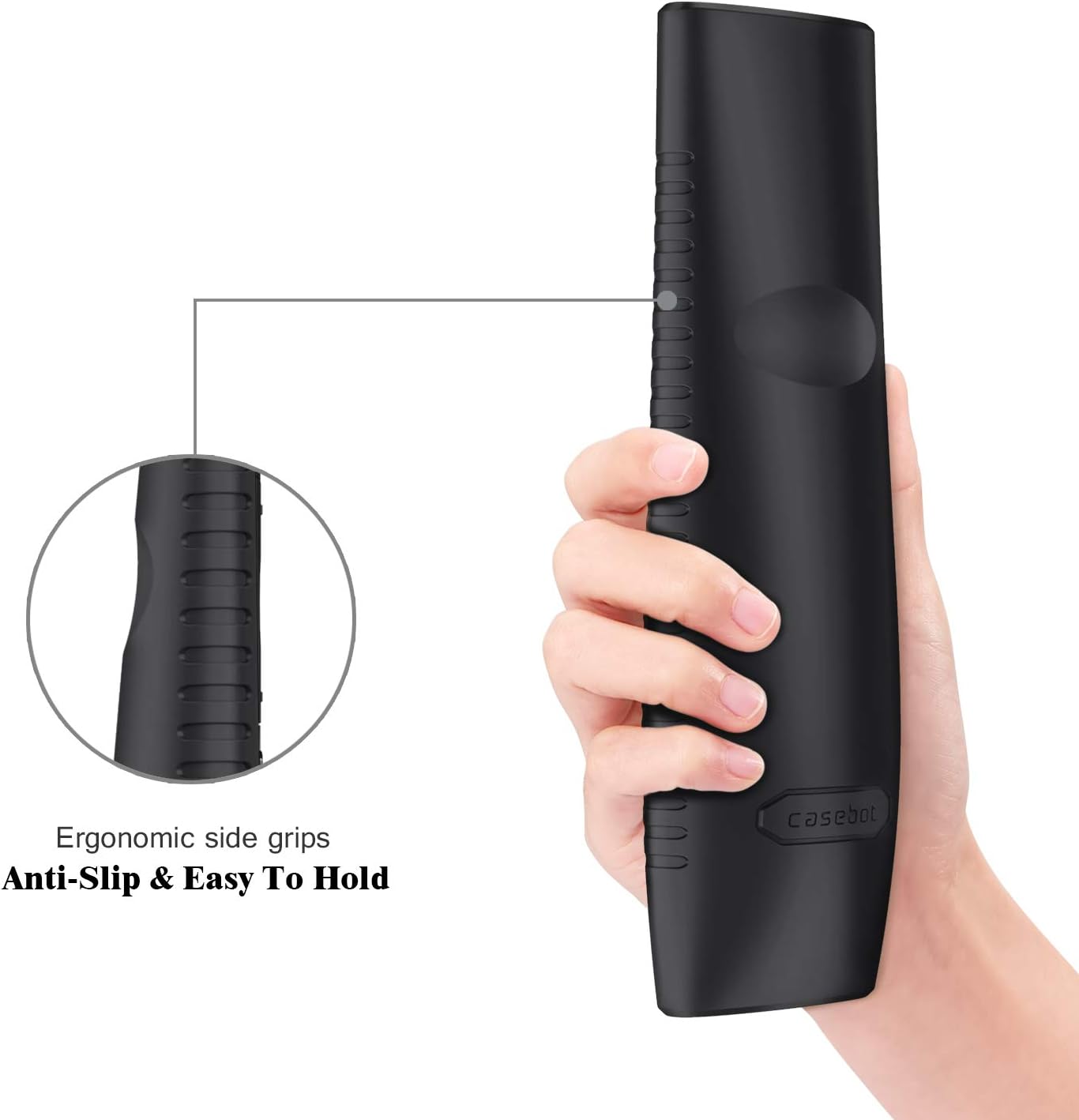 Fintie Remote Case for Vizio XRT136 / Vizio XRT140 Remote Control, CaseBot Lightweight Anti-Slip Shockproof Silicone Cover for VIZIO XRT136 XRT140 Smart TV Remote, Black