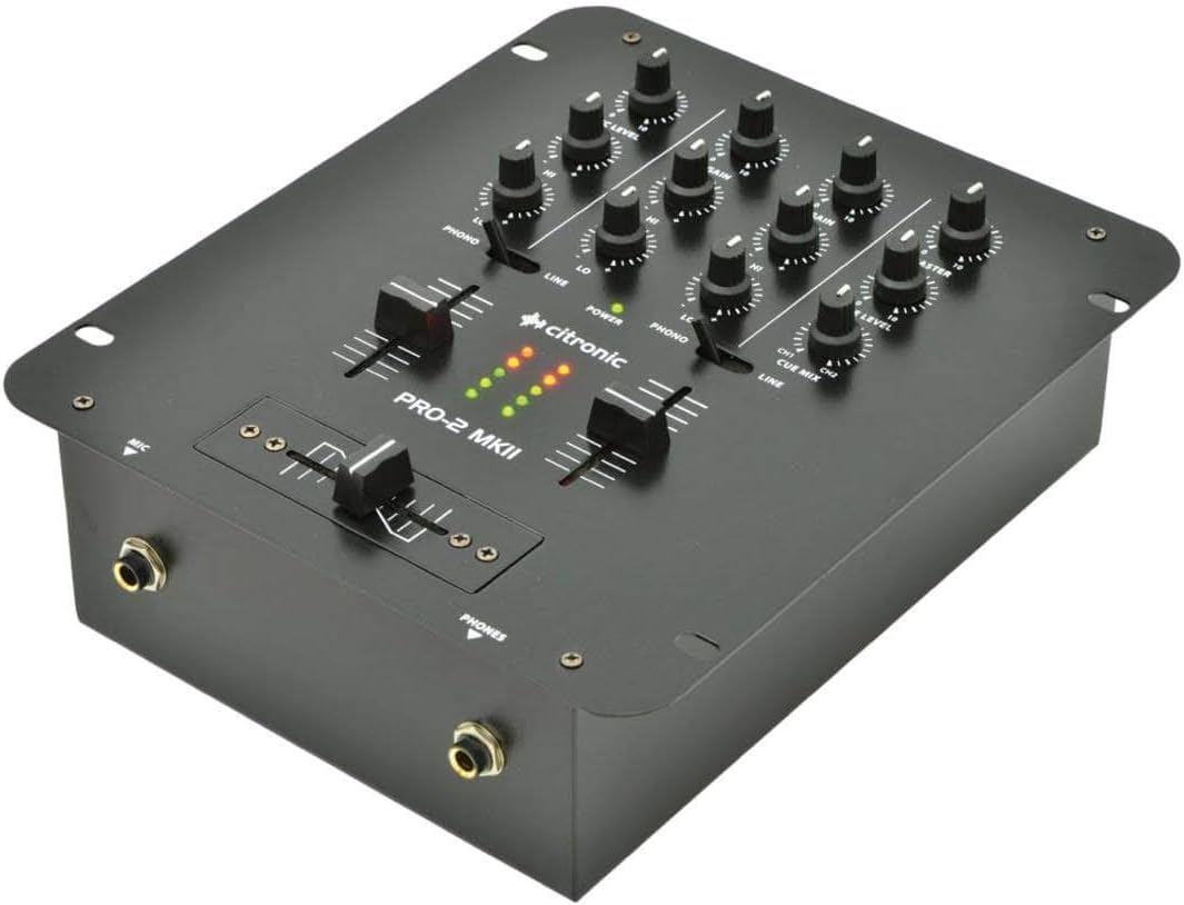 PRO-2b 2 Channel DJ Mixer with 5 Inputs
